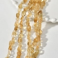 Close-up of irregular 5-8mm yellow crystal quartz beads for DIY jewelry making - Irregular Chips (19#) / 1 Piece / Citrine