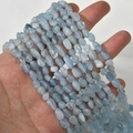 Macro view of irregular light blue natural crystal chip beads for DIY jewelry making - Irregular Chips (9#) / 1 Piece / Aquamarine