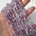 Close-up of irregular polished purple amethyst stone beads for jewelry making - Irregular Chips (2#) / 1 Piece / Super Seven