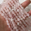Macro detail of irregular 5-10mm rose quartz beads for DIY jewelry making - Irregular Chips (8#) / 1 Piece / Rose Quartz