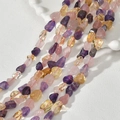 Macro shot of polished irregular crystal stone beads for DIY jewelry making - Irregular Chips (5#) / 1 Piece / Seven Chakra