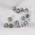 Faceted iridescent teardrop crystal beads for DIY jewelry making in clear finish - 4# Rose Green