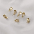 Détail de bélières à tige en argent S925 plaqué or 14k pour pendentifs perles - Style Marqué Doré