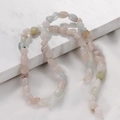 5-8mm natural irregular crystal quartz beads for DIY jewelry making on marble base - Irregular Chips (10#) / 1 Piece / Morganite