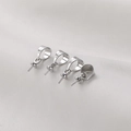 Lot de 4 bélières en argent S925 avec épingle pour création de pendentifs en perles - Style Marqué Argenté