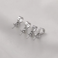 Bélières à vis en or 14 carats argenté pour fabrication de bijoux en perles DIY - Style Régulier Argenté