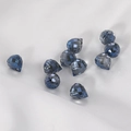Faceted teardrop crystal beads in deep royal blue for DIY jewelry making accessories - Ink Blue