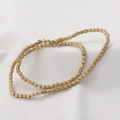 Macro view of gold faceted hematite pumpkin beads with matte metallic texture - Approx 110 Pieces/Pack / Matte KC Gold