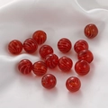 DIY jewelry beads in red glass with white spiral texture for bracelets and necklaces - Red Style (8#) / 1 Piece / Red
