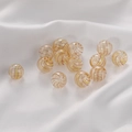 DIY glass beads with orange and yellow spiral patterns for handmade jewelry making - Orange Style (7#) / 1 Piece / Orange