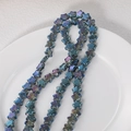 Chameleon 8mm star shaped crystal beads with aurora gradient for DIY jewelry making - Approx. 80 Beads per String / Star Blue Green