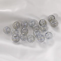 Blue and yellow spiral pattern transparent glass beads for jewelry making - Blue and Yellow Style (6#) / 1 Piece / Blue-Yellow