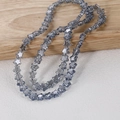 Detailed view of 8mm grey-blue translucent star-shaped crystal beads for DIY jewelry - Approx. 80 Beads per String / Star Transparent Blue