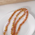 8mm transparent orange pentagram crystal beads with AB coating for DIY jewelry making - Star Orange Red Gold