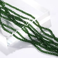 Close-up van 3 mm donkergroene gefacetteerde glazen kralen voor DIY sieraden maken - Set van 100 stuks / Grasgroen (8#)