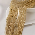 Catena placcata oro 14k con dischi piatti per creazione di gioielli fatti a mano - Catena Piatta Oro 18k Dischi (K-7) / Lunghezza Standard