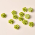 Πράσινα matcha τριαντάφυλλα από ρητίνη για DIY κοσμήματα με επίπεδη πλάτη - 6# Πράσινο του Γρασιδιού