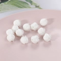 Handmade white lily of the valley glass beads for DIY jewelry and necklace making - 1 Piece / White
