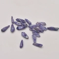 Macro detail of irregular purple aura agate crystal pillar beads with pre-drilled holes - 3# Purple