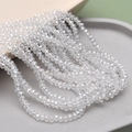 Macro shot of 4mm faceted AB crystal glass beads for DIY jewelry making and crafts - 3# AB White