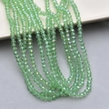 Detailed view of faceted light green crystal glass beads for DIY jewelry making and crafts - 4# Light Green AB