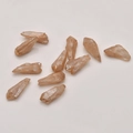 Detailed macro view of champagne-colored natural crystal columns for DIY jewelry crafting - 5# Champagne Gold