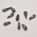 Irregular rainbow titanium coated crystal point beads for DIY jewelry making accessories - 8# Ore Color