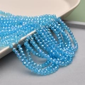 Sky blue faceted crystal glass beads for DIY necklaces and bracelets in 4mm round shape - 6# Light Blue AB