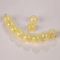 Perle di vetro trasparenti con strisce a spirale gialle e bianche per gioielli fai da te - Texture Spirale Giallo Bianco (1# Giallo)
