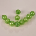 Perline di vetro verde con spirali bianche per creazione di gioielli fai-da-te - Verde Chiaro Bianco Spirale (4# Verde Chiaro)