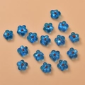 Handmade blue glass flower beads for DIY jewelry making necklaces and bracelets - Large Floral / Lake Blue Large Flower