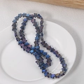 Deep blue AB coated 8mm star shaped crystal beads for DIY jewelry making and crafts - Approx. 80 Beads per String / Star Half Blue Purple