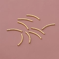 18K gold-plated textured curved tube beads for handmade DIY bracelet necklace jewelry - Curved Tube / 1.5*20mm (10 Pcs) / Gold