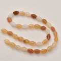 Faceted diamond-shaped natural stone beads in multi-color hues for DIY jewelry - Rhombus/Spindle Shape / 1 Strand (Approx. 37 Pieces) / 17# Yellow Aventurine