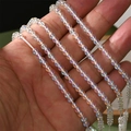 Iridescent crystal glass beads with rainbow glow for DIY bracelet jewelry making - 4mm (Approx 100 Pieces) / AB Color