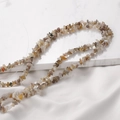 3-5mm irregular natural agate stone beads in mixed brown and yellow for DIY jewelry - 10# Botswana Agate (1 Strand)