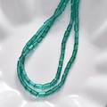 Zweilagige Kristall-Halskette mit facettierten türkisgrünen Glasperlen als Schmuck - 8# Transparent Retro Grün