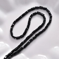 Polierte schwarze 4x8mm rechteckige facettierte Glaskristallperlen für DIY-Schmuck - 15# Porzellanschwarz