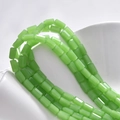 Hellgrüne facettierte Glasperlen in Rechteckform für DIY-Schmuck und Halsketten - 12# Jade Grün