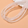 Strands of natural rose quartz cylinder tube beads for DIY necklace and bracelet jewelry - Rose Quartz