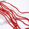 3mm rode gefacetteerde kristalglazen kralen voor DIY-sieraden maken en armbanden - Set van 100 stuks / Transparant Rood (11#)