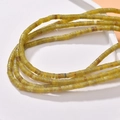 Close-up of yellow-green natural stone cylinder beads for DIY jewelry making - Southern Jade Style (8#)