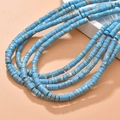 Macro shot of turquoise blue tube beads with marble texture for jewelry making - Sky Blue Marble Style (9#)