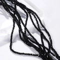 3mm zwarte gefacetteerde kristalglazen kralen voor DIY sieraden kettingen en armbanden - Set van 100 stuks / Zwart (12#)