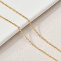 Minimalist 14k gold plated copper O-chain link for DIY jewelry making and necklaces - 2mm Diameter (50cm Length) / Gold