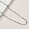 Détail de la chaîne à maillons noués plaquée or 18K pour la création de bijoux DIY - 6# Argent Chaîne Jante