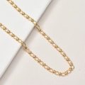 Détail de la chaîne à maillons marins plaquée or 18 carats avec anneaux et boules - 13# Doré Chaîne Double Perle
