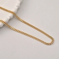 Gros plan sur la chaîne gourmette plaquée or 18 carats pour création de bijoux DIY - 27# Doré Chaîne Plate Gourmette