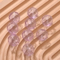 Macro shot of faceted light purple translucent glass beads for DIY jewelry making - 1 Piece / Purple