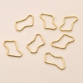 Details von sieben unregelmäßigen wellenförmigen vergoldeten Metallanhängern für DIY-Schmuck - Kleiner Unregelmäßiger Stil (11#)
